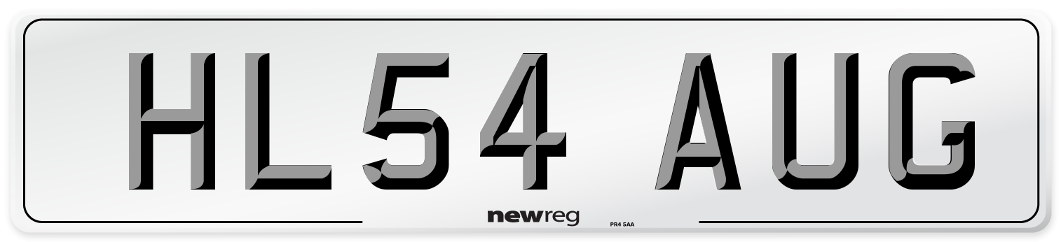 HL54 AUG Number Plate from New Reg